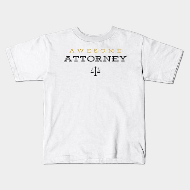 Awesome Attorney (v2) Kids T-Shirt by bluerockproducts